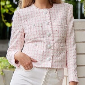 Veronica Beard Olbia cotton blend tweed jacket